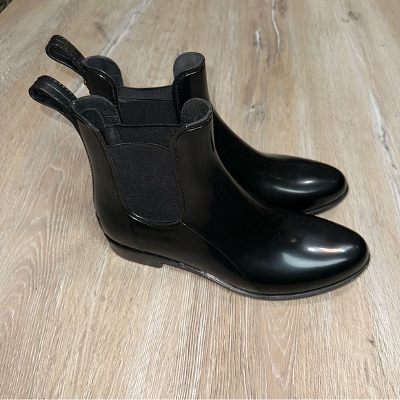 Sam Edelman Women's Waterproof Tinsley Rain Ankle Boots Glossy Rubber US 10M 40 - Picture 2 of 12